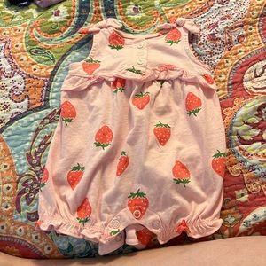 NWOT Strawberry Romper